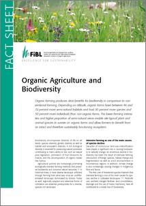 Cover of Organic agriculture and biodiversity