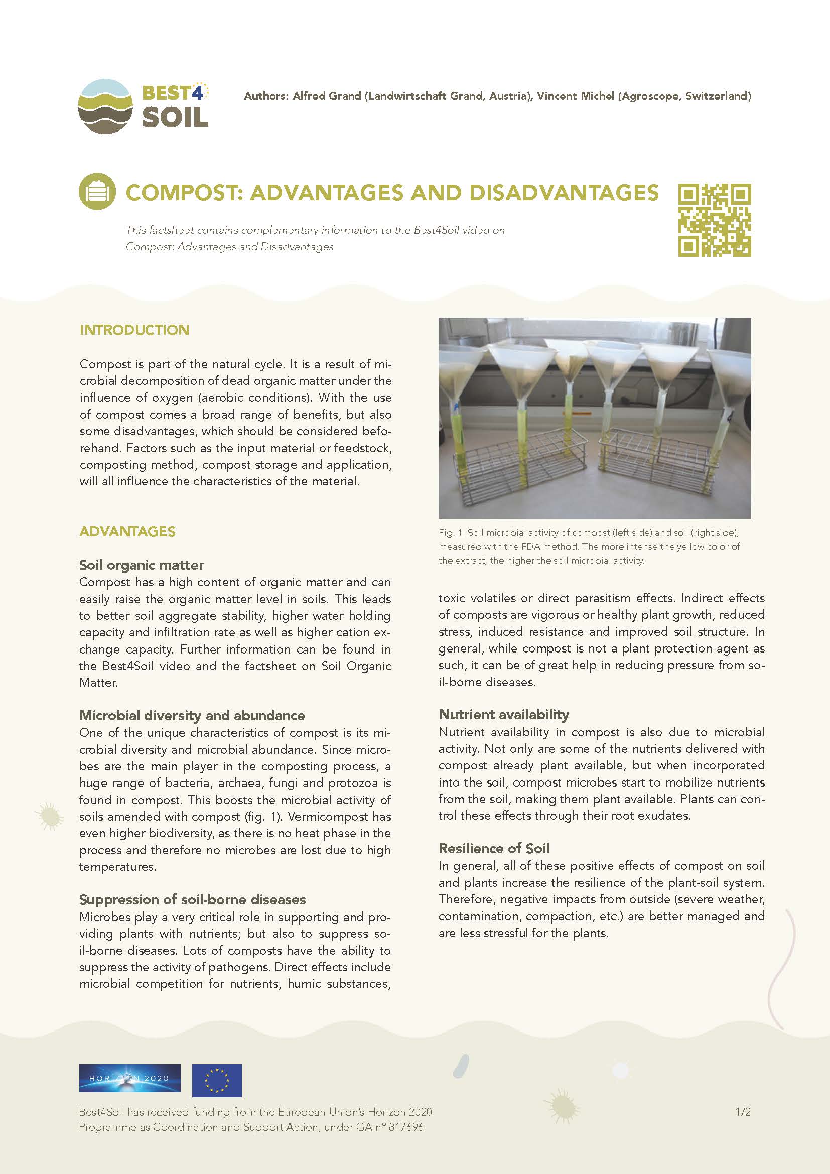 Compost: Advantages and Disadvantages (Best4Soil Factsheet)