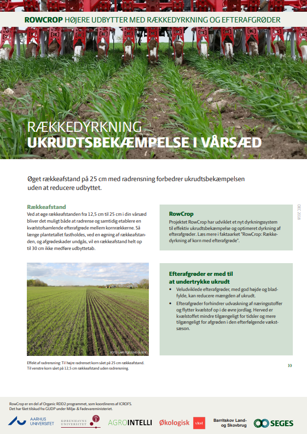 Row crop cultivation - Weed control in spring cereals
